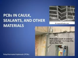 PCB s in Caulk, Sealants, and Other Materials
