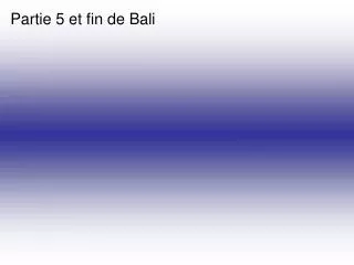 partie 5 et fin de bali
