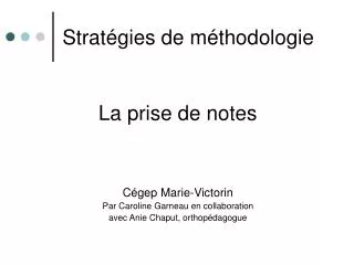 strat gies de m thodologie