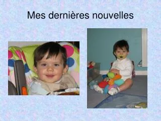 mes derni res nouvelles