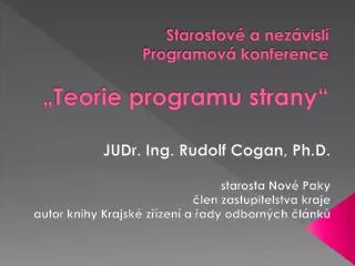 starostov a nez visl programov konference teorie programu strany