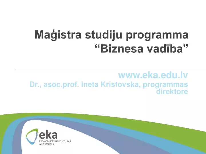 ma istra studiju programma biznesa vad ba