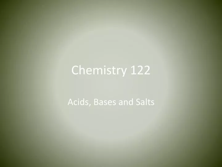 chemistry 122