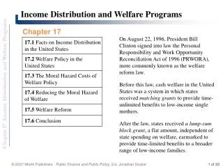 17.5 Welfare Reform