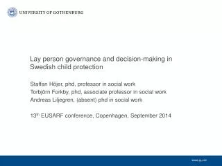Lay person governance and decision- making in Swedish child protection