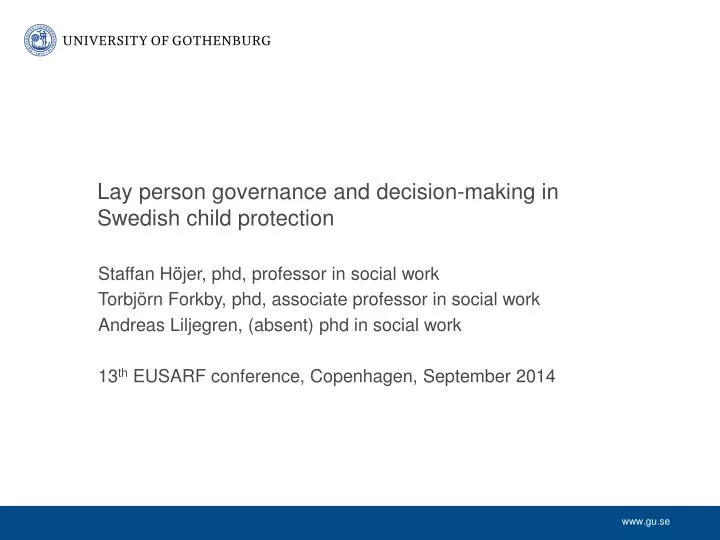 lay person governance and decision making in swedish child protection