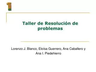 taller de resoluci n de problemas