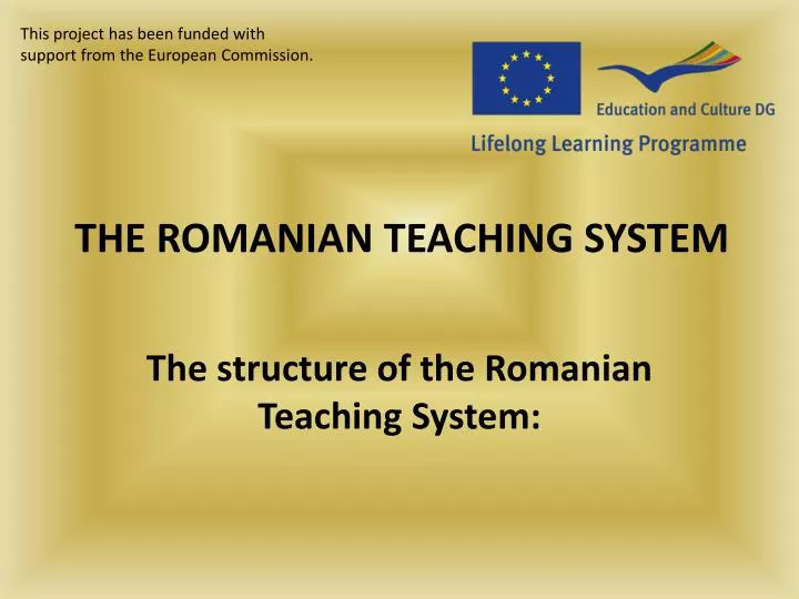 the romanian teaching system
