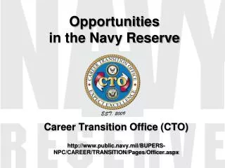 Opportunities in the Navy Reserve