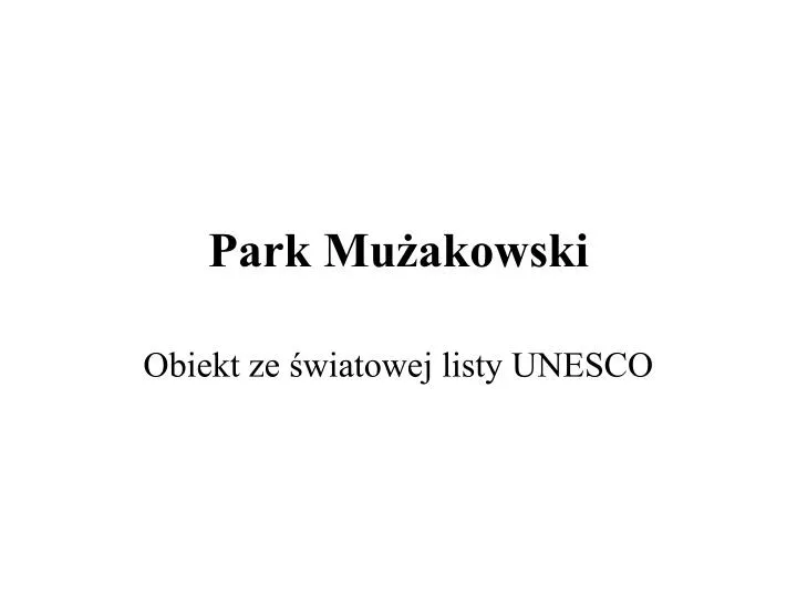 park mu akowski