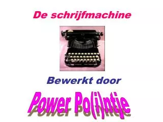 de schrijfmachine