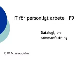 it f r personligt arbete f9