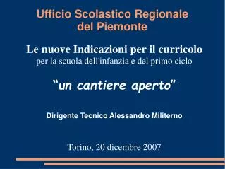 ufficio scolastico regionale del piemonte