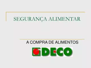 seguran a alimentar