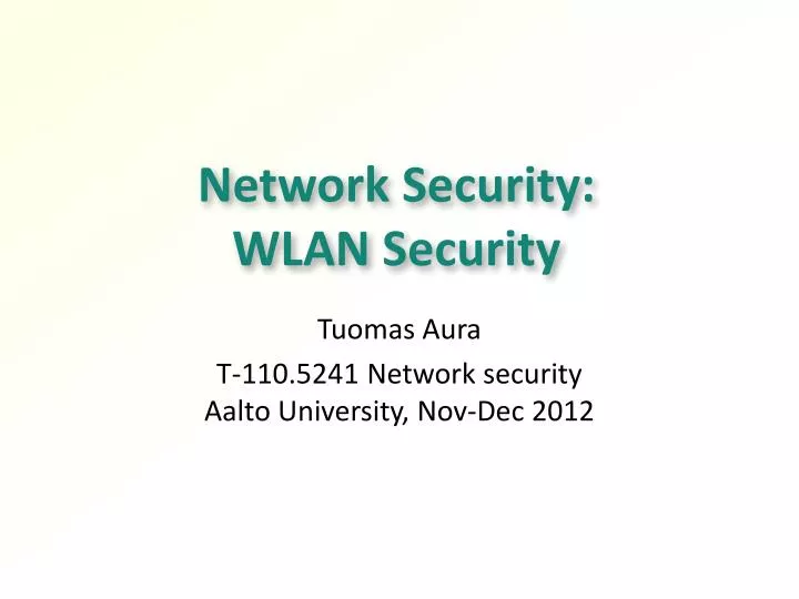 network security wlan security