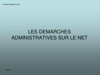 les demarches administratives sur le net