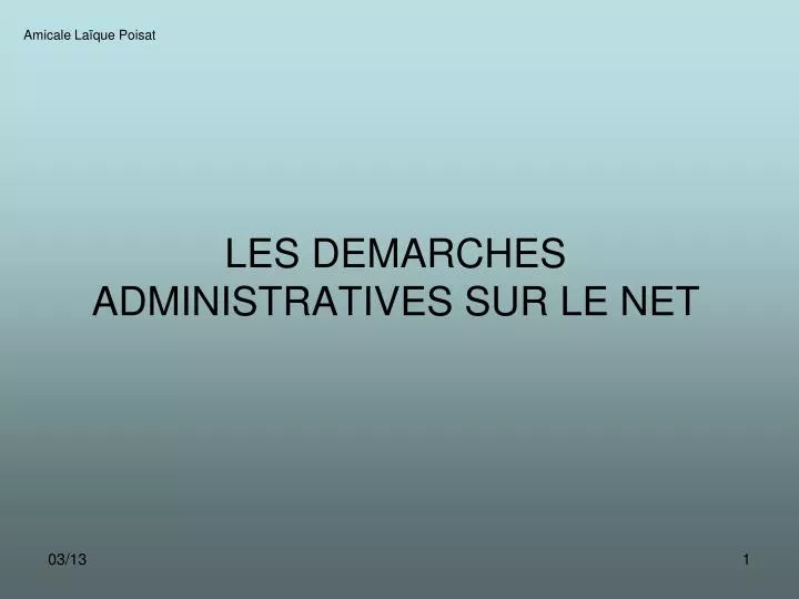 les demarches administratives sur le net
