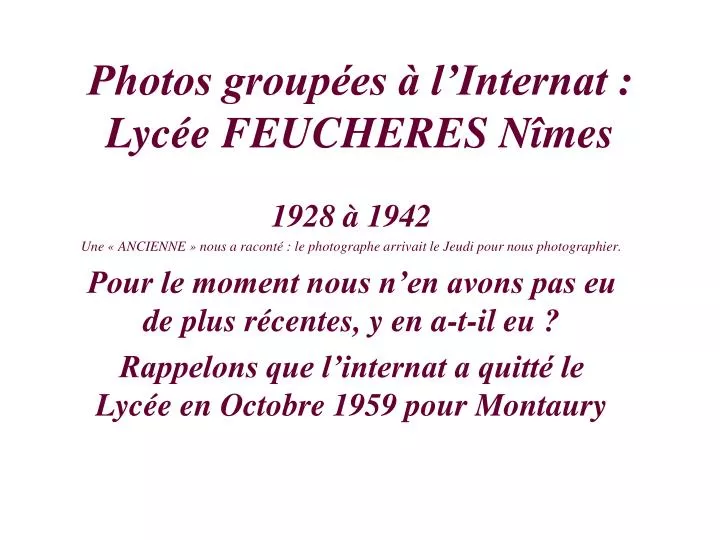 photos group es l internat lyc e feucheres n mes