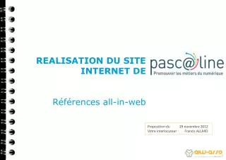realisation du site internet de r f rences all in web