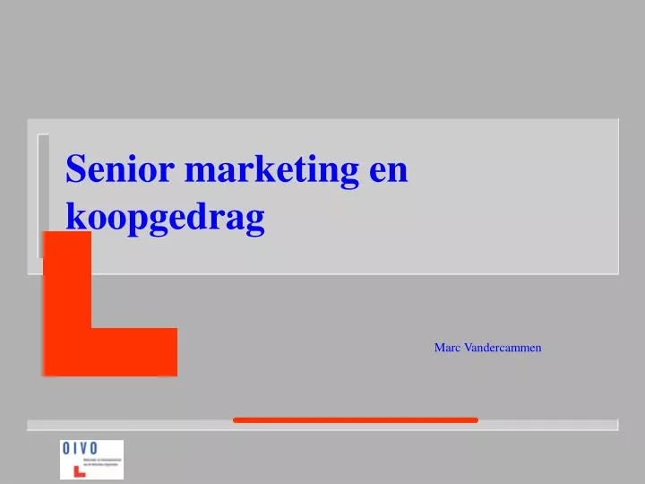 senior marketing en koopgedrag