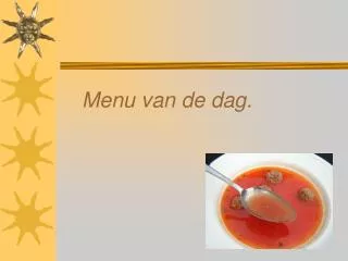 menu van de dag