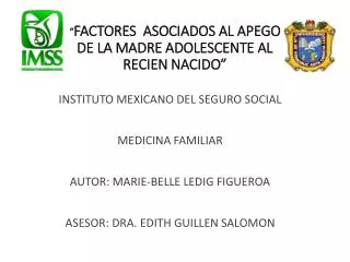 factores asociados al apego de la madre adolescente al recien nacido
