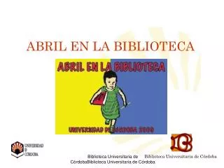 abril en la biblioteca