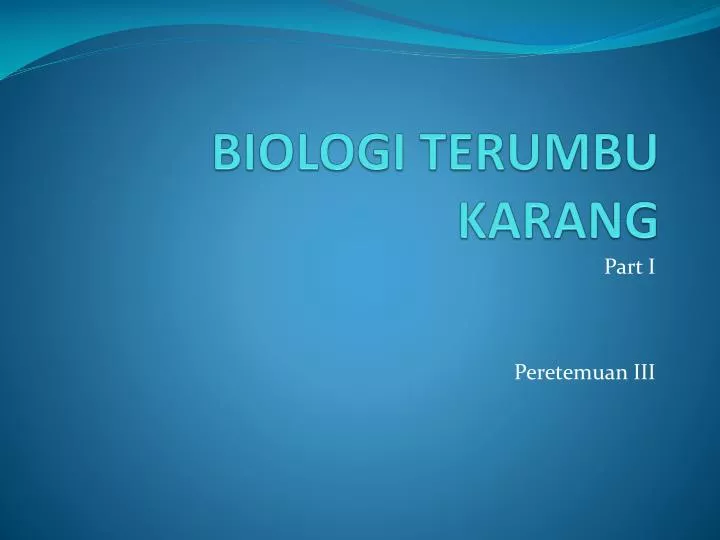 biologi terumbu karang