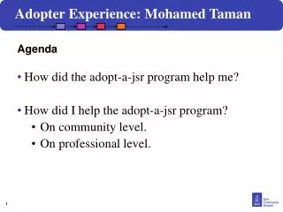 How did the adopt-a-jsr program help me? How did I help the adopt-a-jsr program?