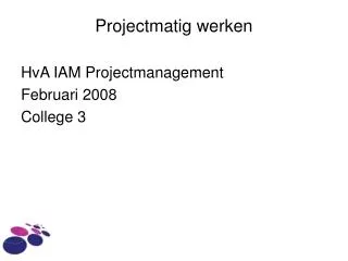 projectmatig werken