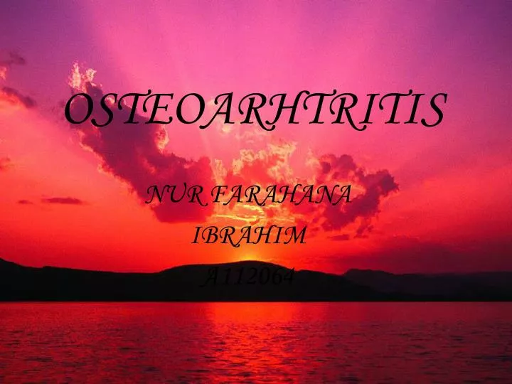 osteoarhtritis