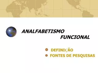 analfabetismo funcional