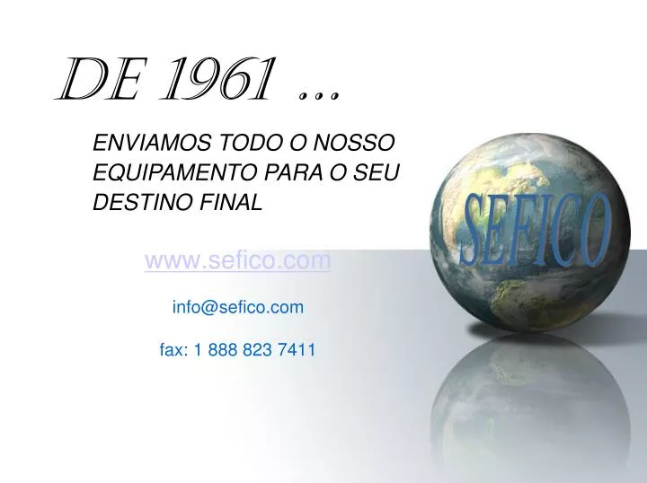 www sefico com info@sefico com fax 1 888 823 7411