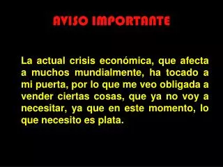 aviso importante