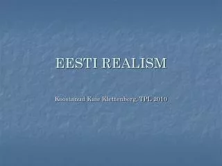 eesti realism