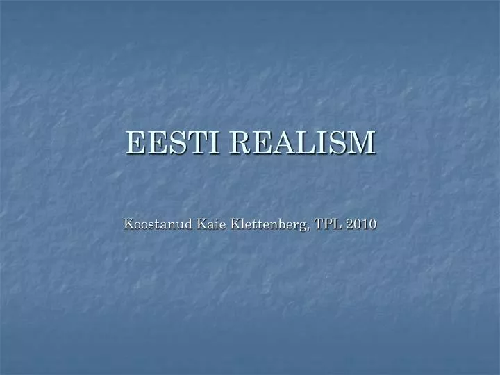 eesti realism