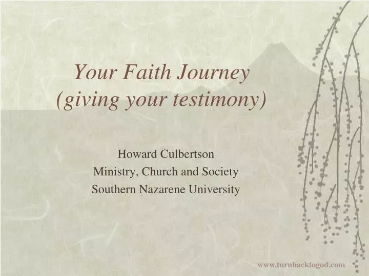 your faith journey giving your testimony