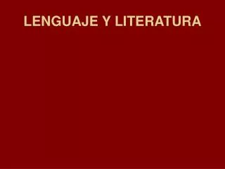 lenguaje y literatura