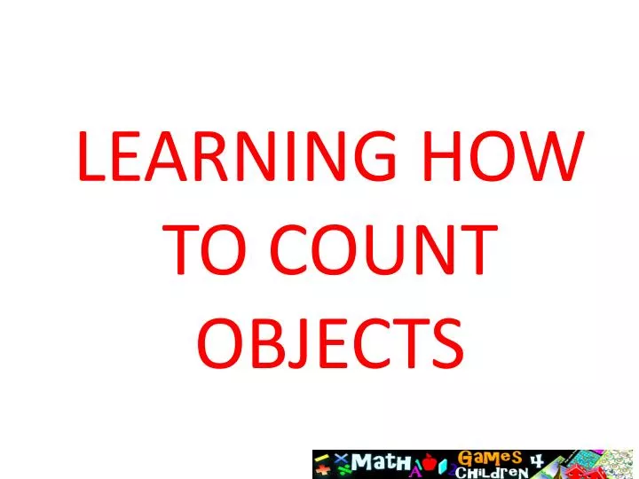 learning how to count objects