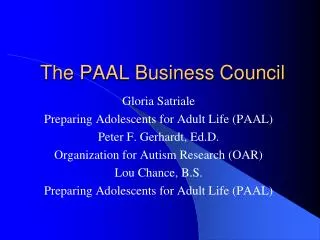 The PAAL Business Council