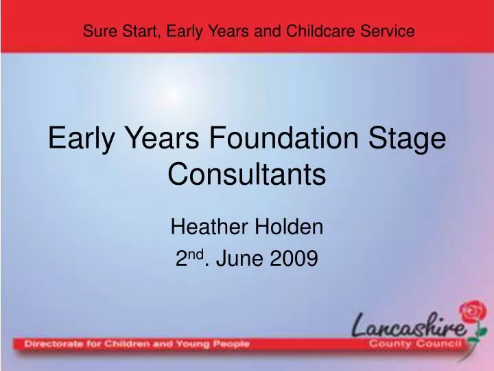 early years foundation stage consultants