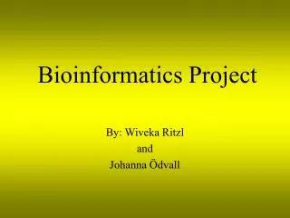 Bioinformatics Project