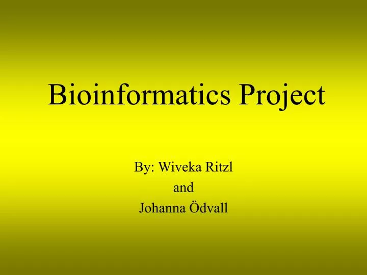 bioinformatics project