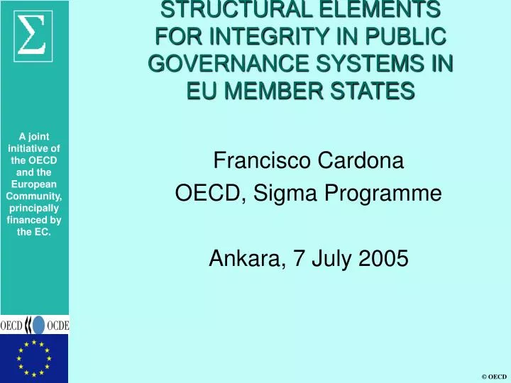 structural elements for integrity in public governance systems in eu member states