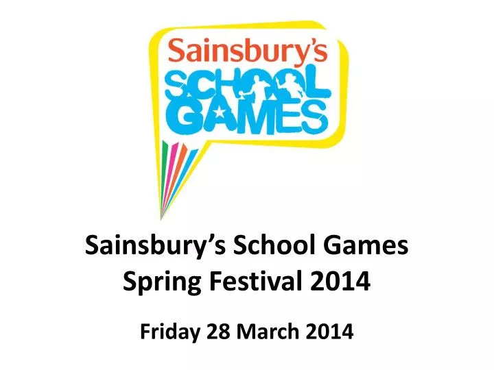 sainsbury s school games spring festival 2014 friday 28 march 2014