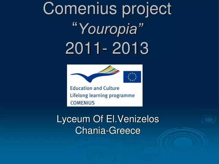 comenius project youropia 2011 2013