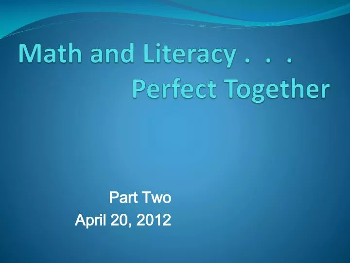 math and literacy perfect together