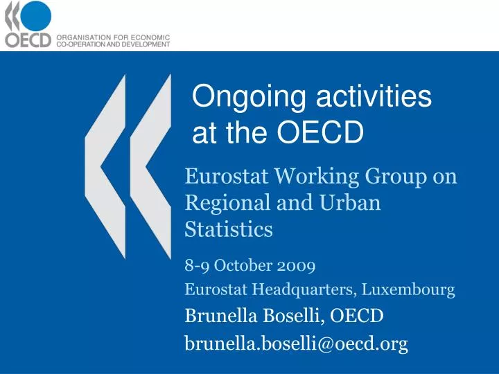 ongoing activities at the oecd