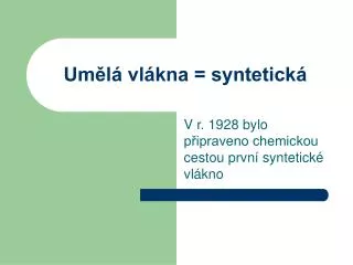 um l vl kna syntetick
