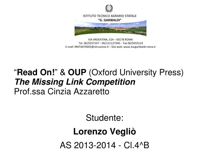 read on oup oxford university press the missing link competition prof ssa cinzia azzaretto